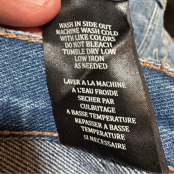 Blank NYC Womens Zip Front Blue Denim Distressed Denim Skirt Size 28 - Picture 8 of 9